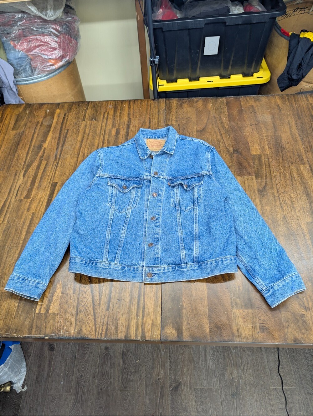 Levi’s Orange Tab Trucker Denim Jacket 46 Medium Wash 75505 - Picture 3 of 7